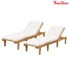 Lounge Chaise Outdoor Modern, Brow / Beige Patio Furniture Chaise Lounge