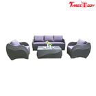 Garden Outdoor Lounge FurnitureRotan Sofa, Modern Outdoor Furniture Perlindungan UV