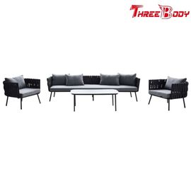 Cina Anyaman / Rotan Outdoor Patio Furniture Set, 6 Seater Outdoor Garden Sofa Set pabrik