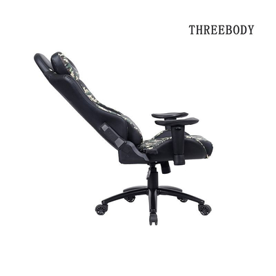 Commercial Black And White Gaming Chair , Light Weight Racing Seat Desk Chair