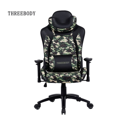 Commercial Black And White Gaming Chair , Light Weight Racing Seat Desk Chair