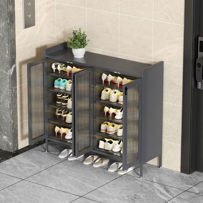 Lemari Sepatu Baja Multifungsi Multifungsi Dalam Ruang Sederhana Untuk Pintu Masuk Rumah, Pintu Luar Rumah, lorong lift